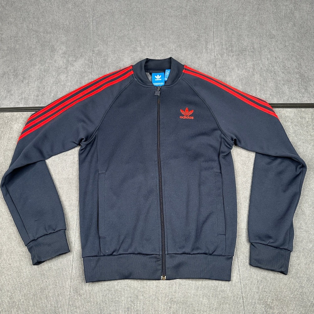 Adidas Originals Superstar Y2k Track Jacket Navy Blue Red Stripes Szl S